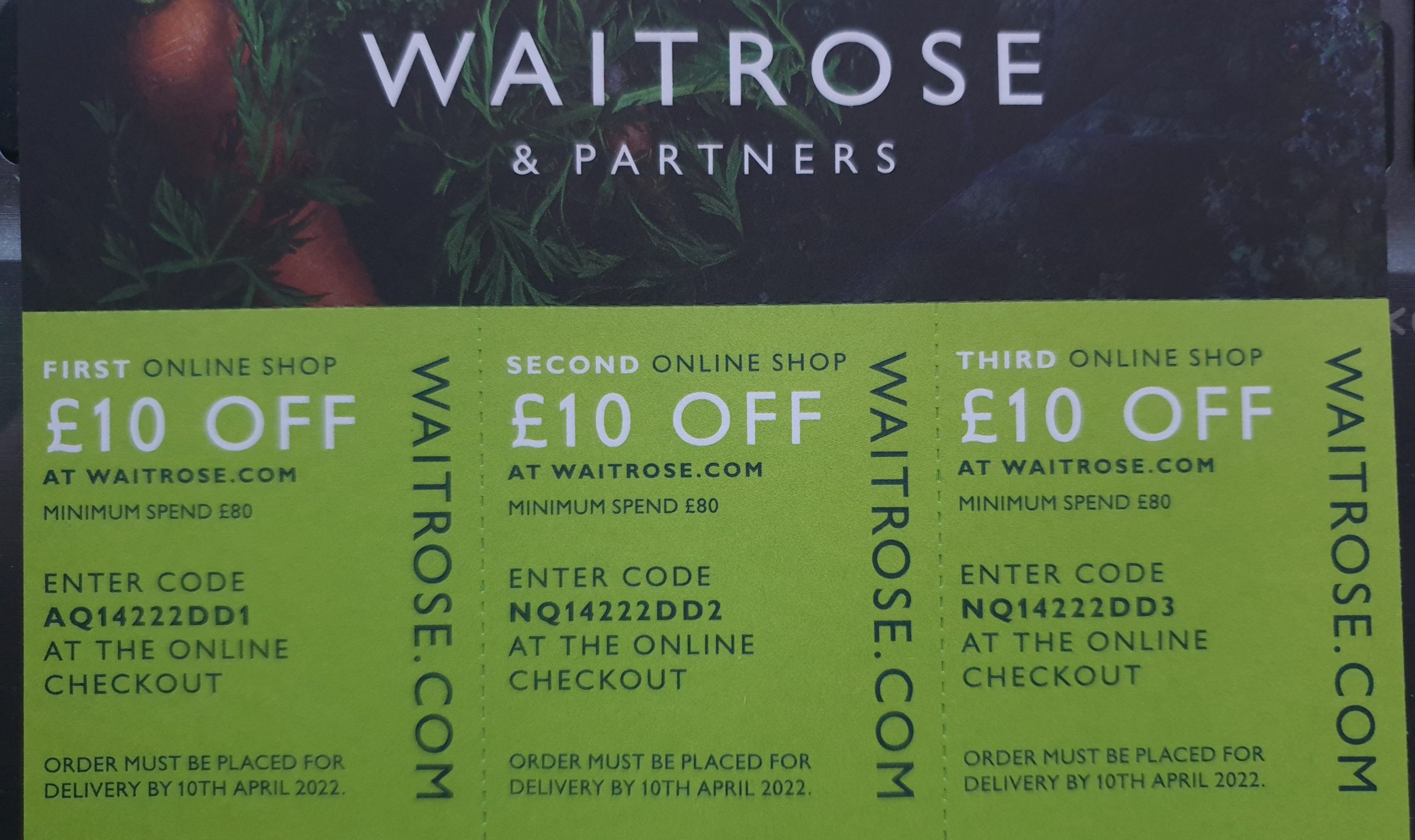 Waitrose voucher Codes